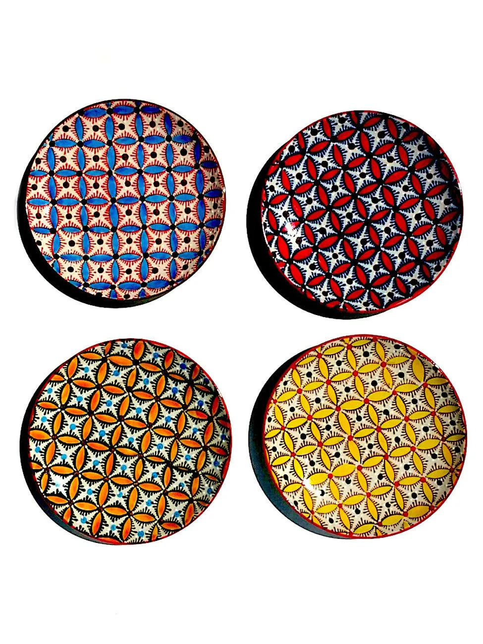 Salad Plate Mosaic Design Set Of 4