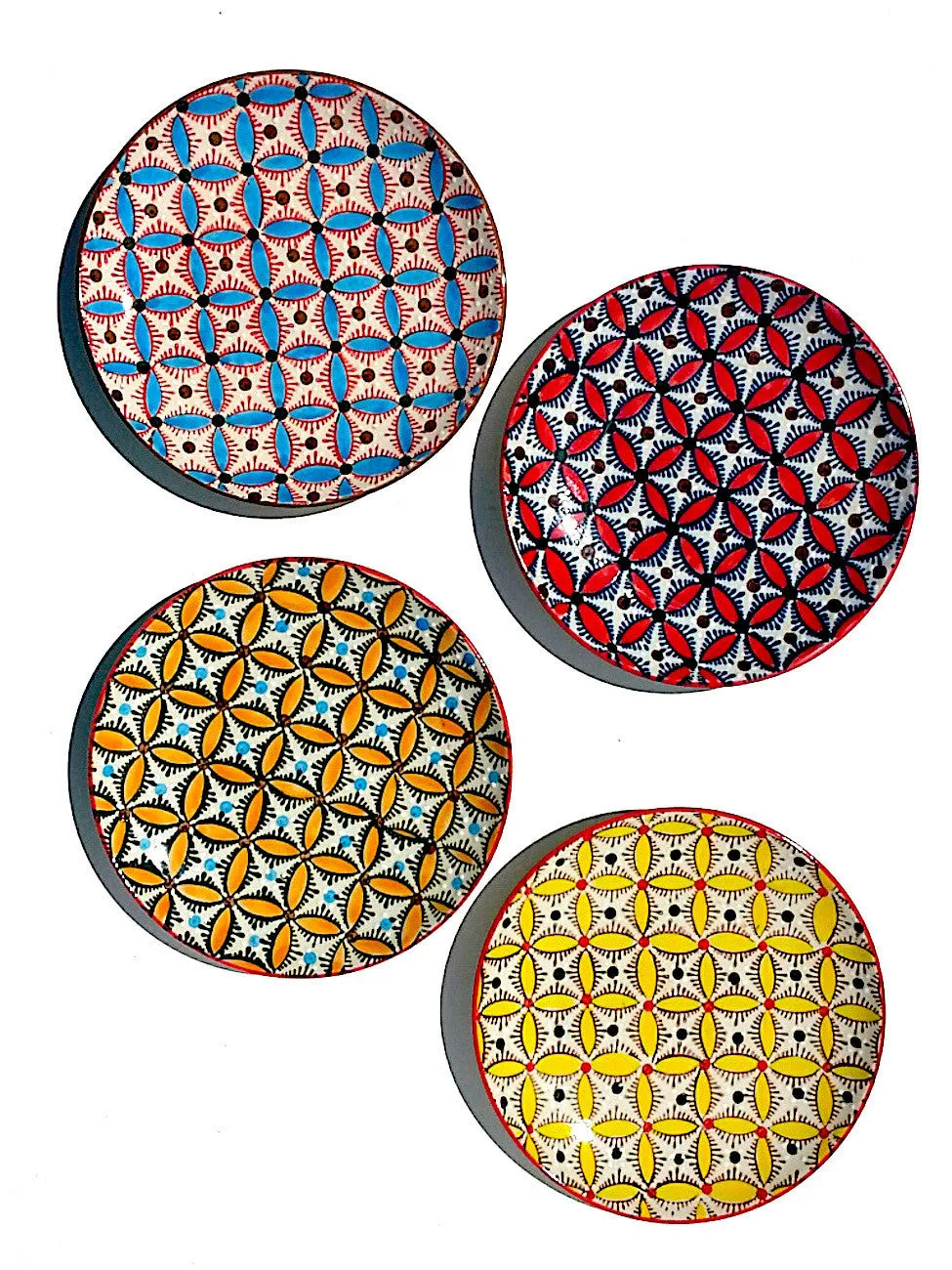 Salad Plate Mosaic Design Set Of 4
