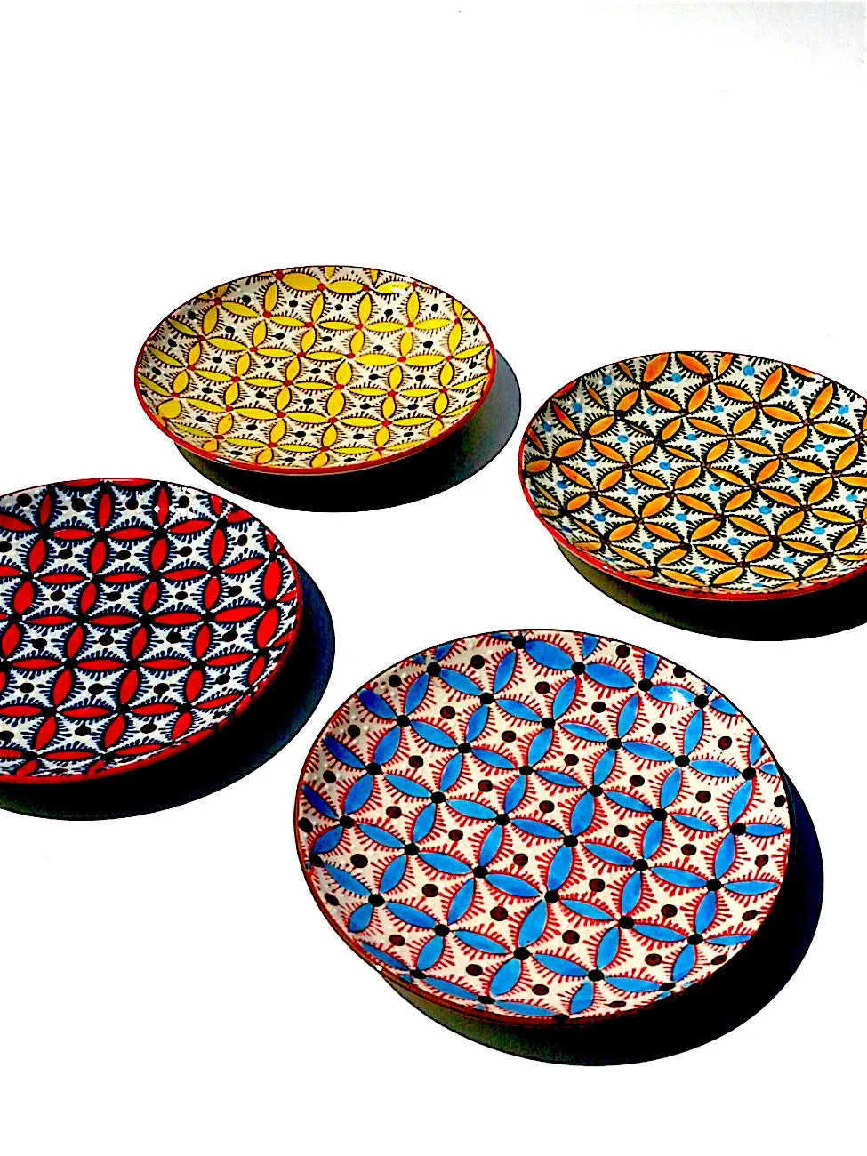 Salad Plate Mosaic Design Set Of 4