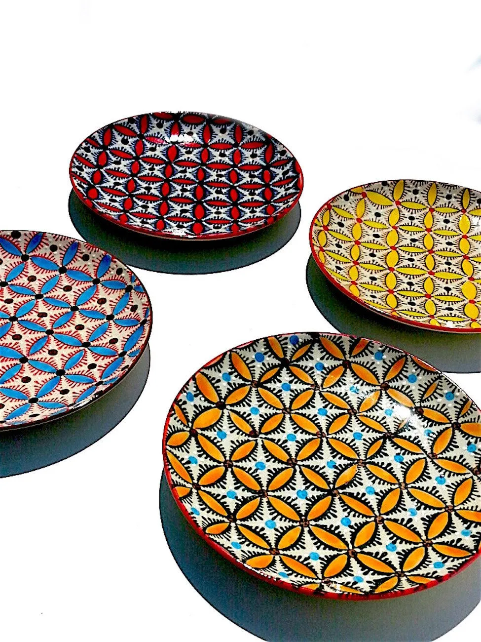 Salad Plate Mosaic Design Set Of 4