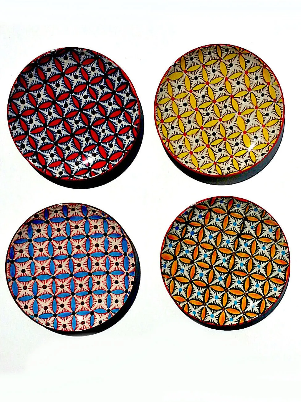 Salad Plate Mosaic Design Set Of 4