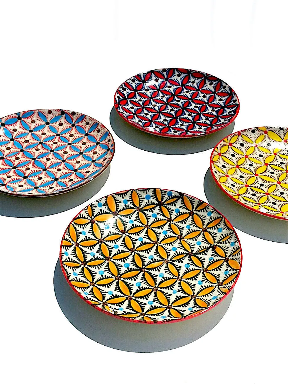 Salad Plate Mosaic Design Set Of 4