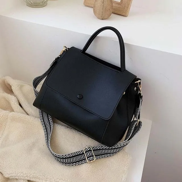 Simply PU Leather Solid Color Crossbody Bag For Women
