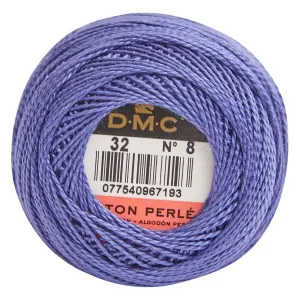 Size 8 Pearl Cotton Ball in Color 32 ~ Dark Blueberry