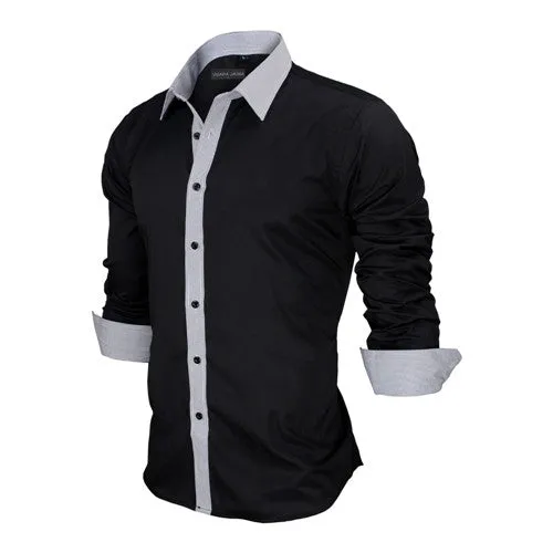 Slim Fit Outlined Solid Long Sleeve