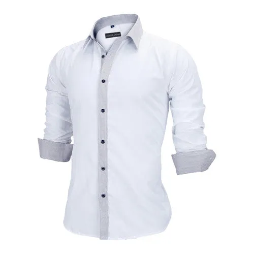Slim Fit Outlined Solid Long Sleeve