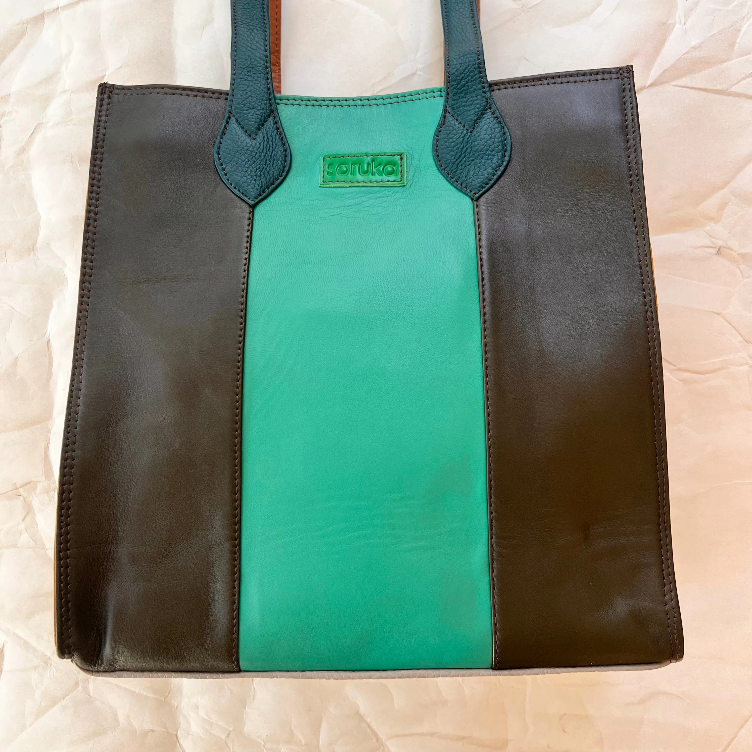 Soruka - Giselle Tote, Chocolate & Teal