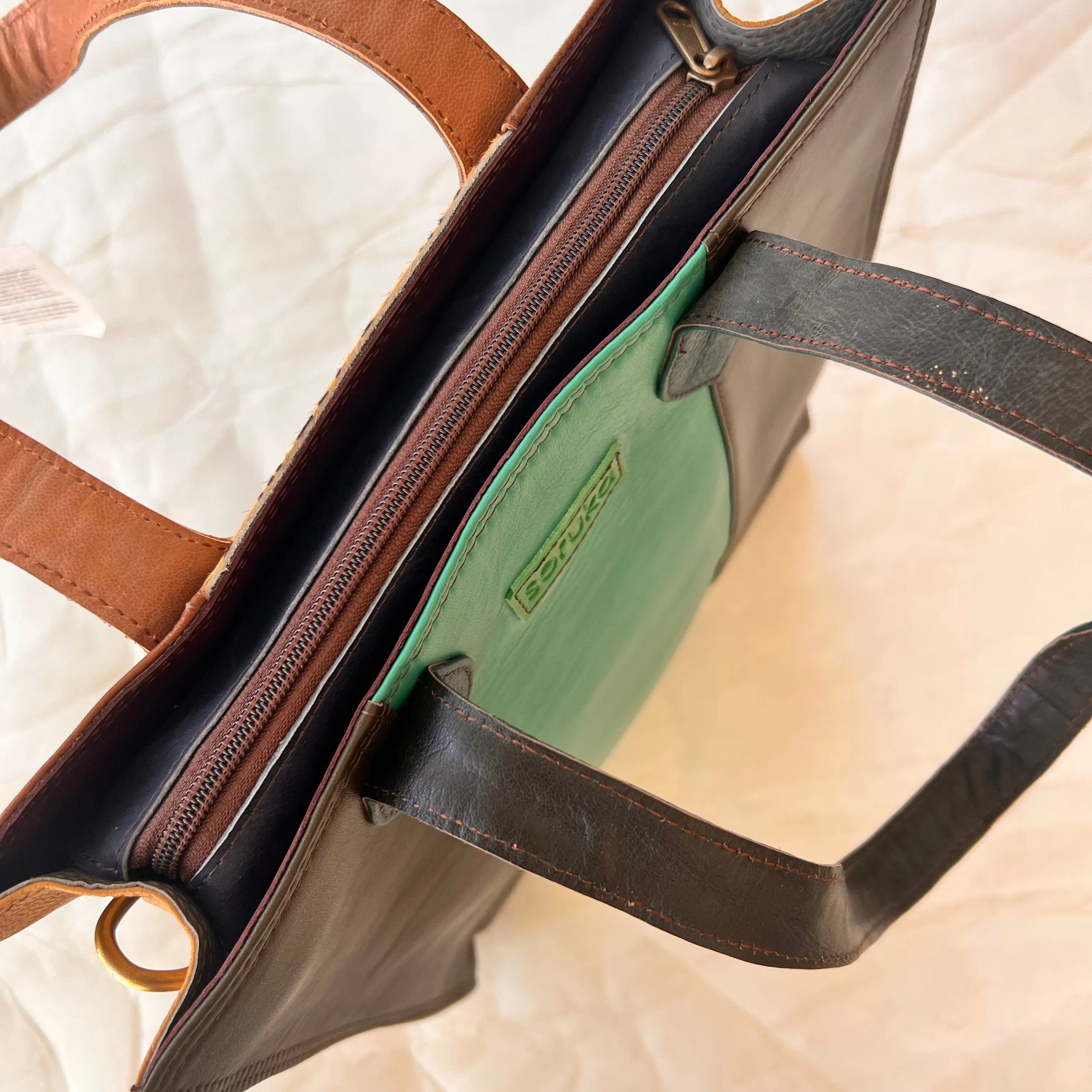 Soruka - Giselle Tote, Chocolate & Teal