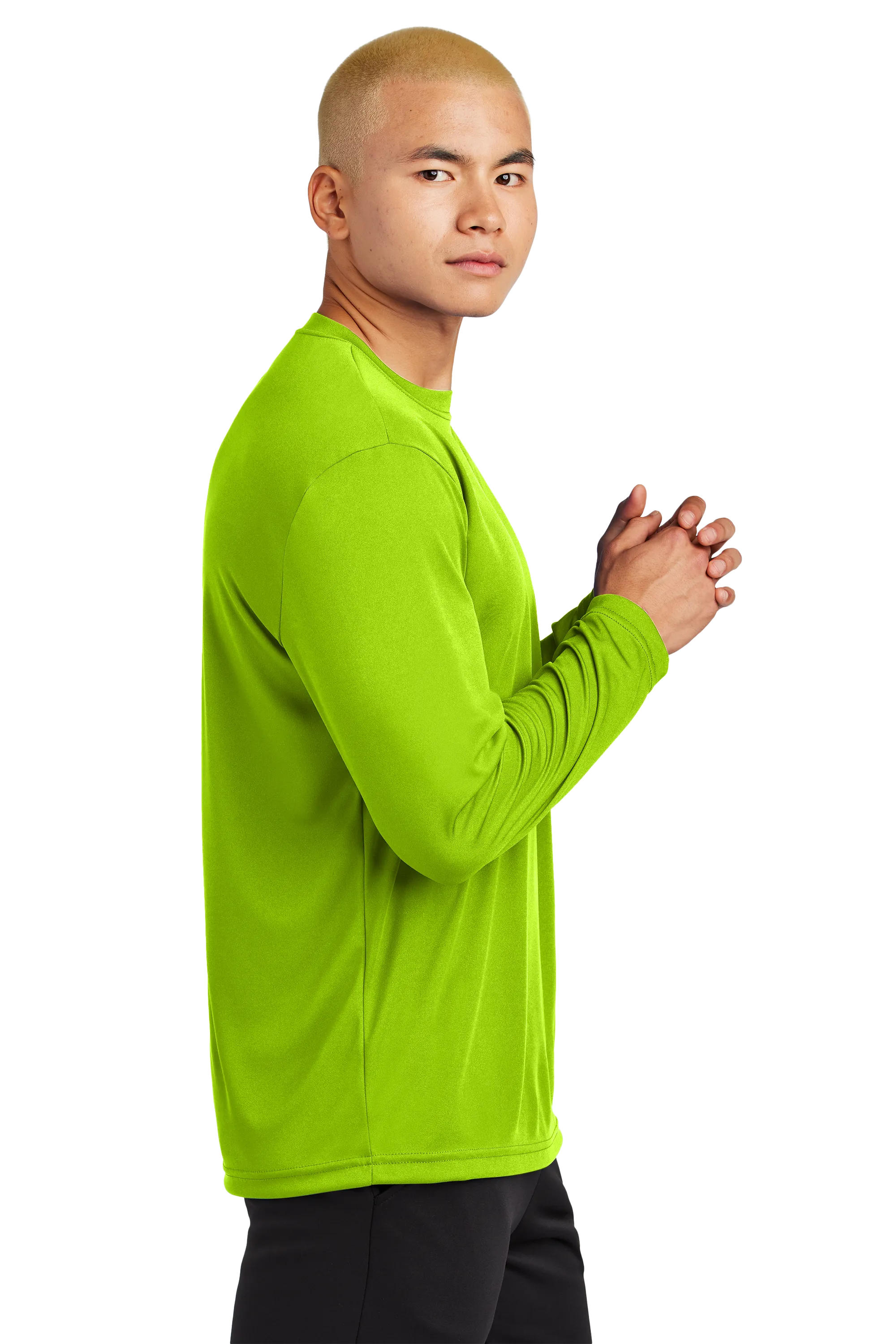 Sport-Tek® Long Sleeve PosiCharge® Competitor™ Tee - Lime Shock