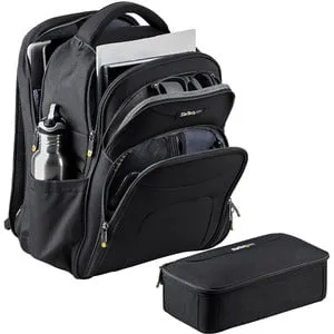 StarTech.com 17.3" Laptop Backpack with Removable Accessory Organizer Case, Professional IT Tech Backpack, Ergonomic, Durable Ballistic Nylon