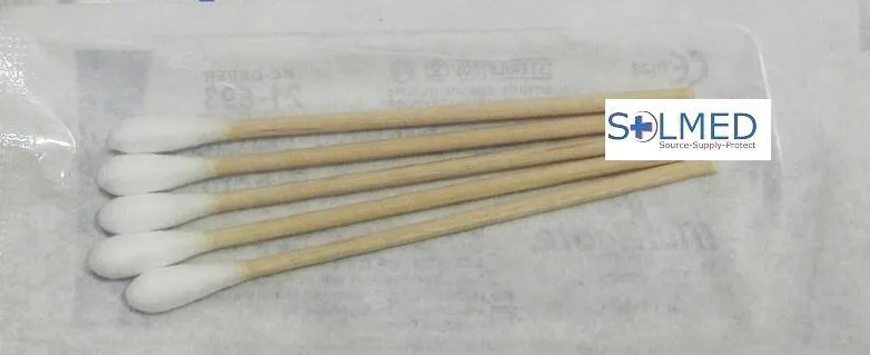 STERILE COTTON TIP APPLICATORS FIRST AID COTTON BUDS PKT 5's X Box 100