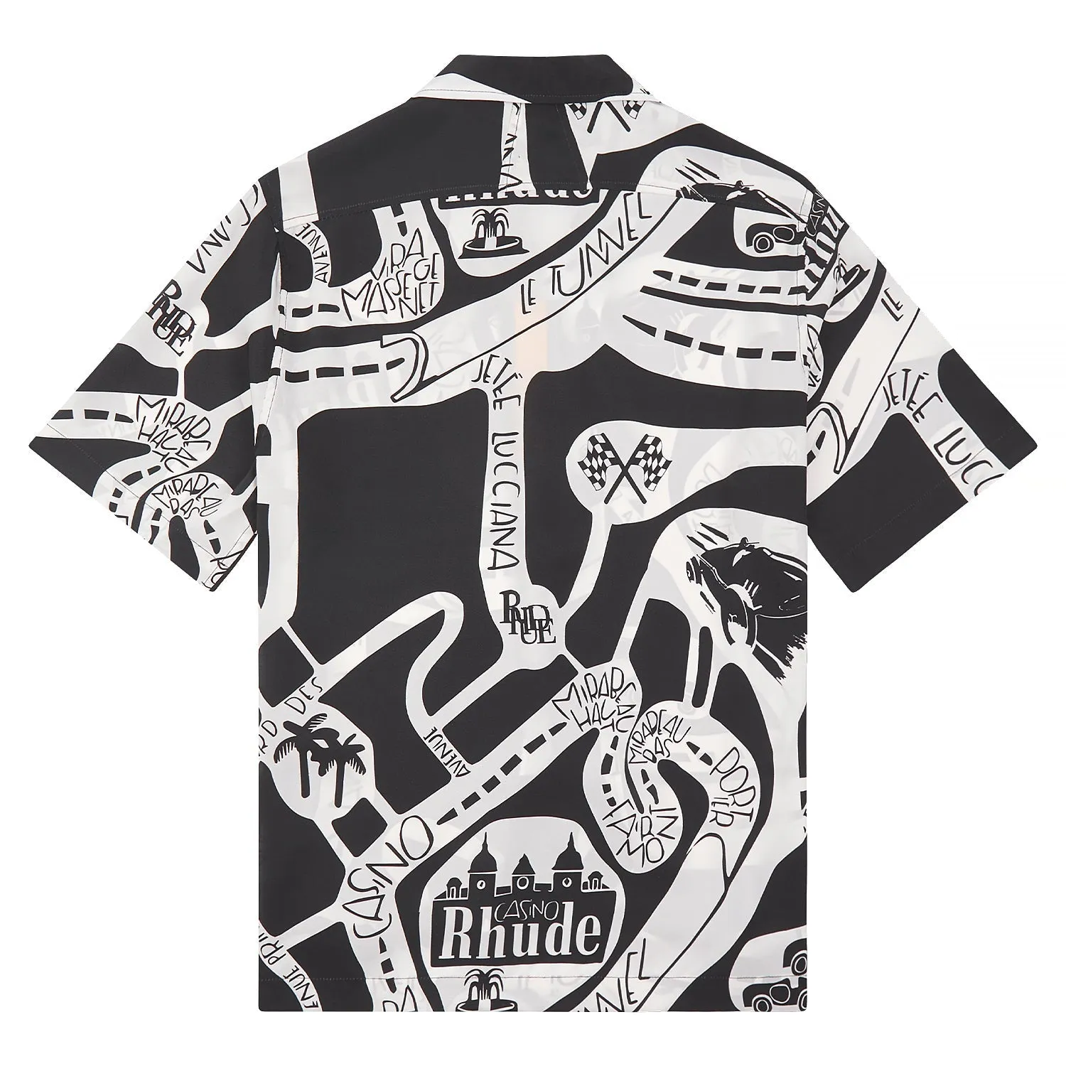 Strada Silk Shirt | Black/White