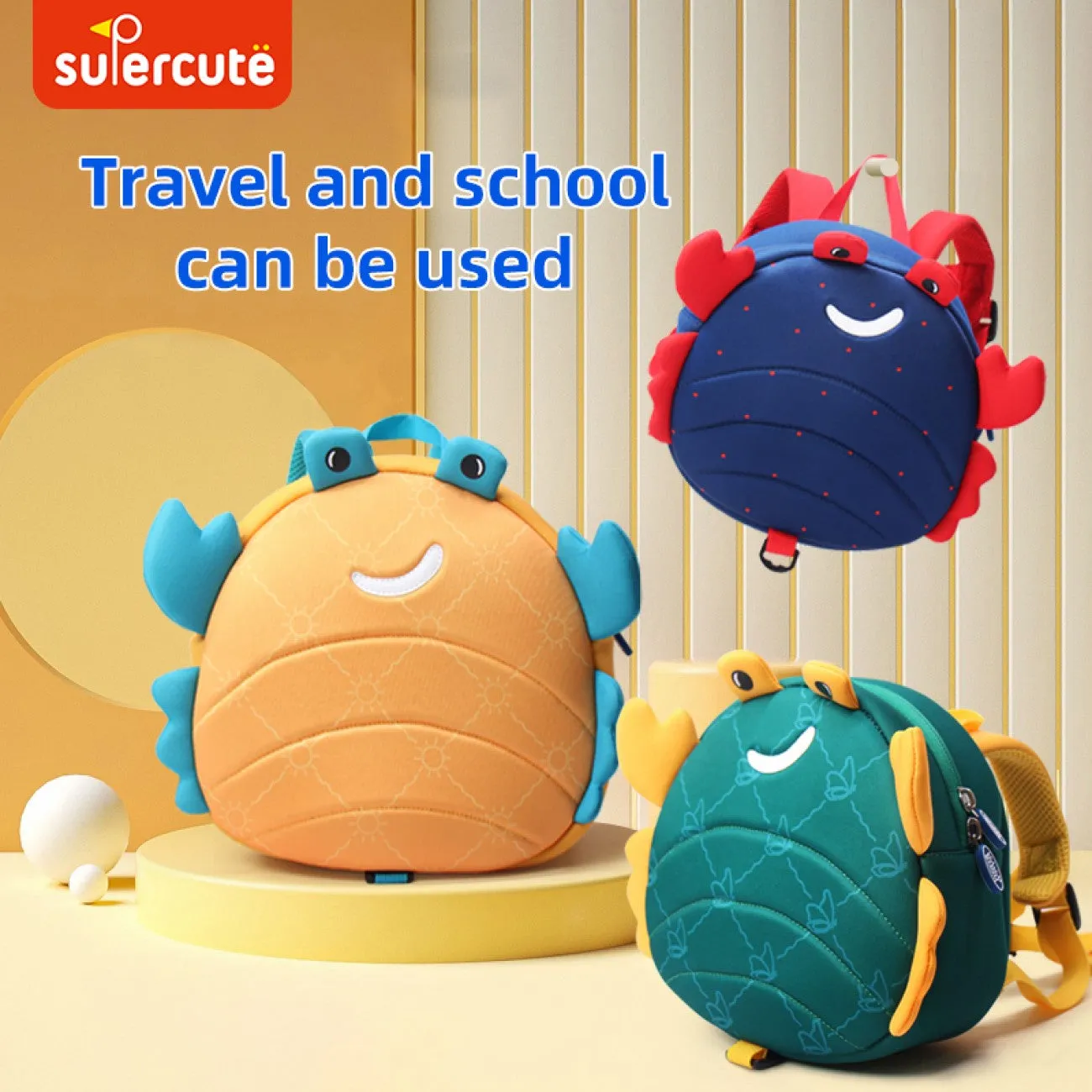 Supercute Crab Backpack Large