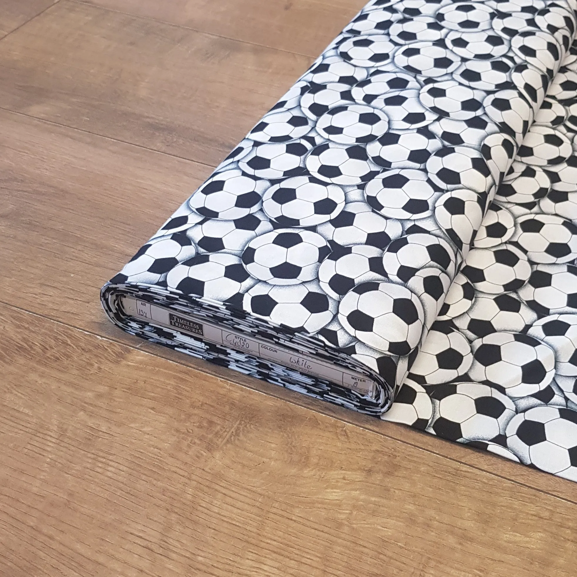 Timeless Treasures Packed Soccer Balls Cotton Fabric