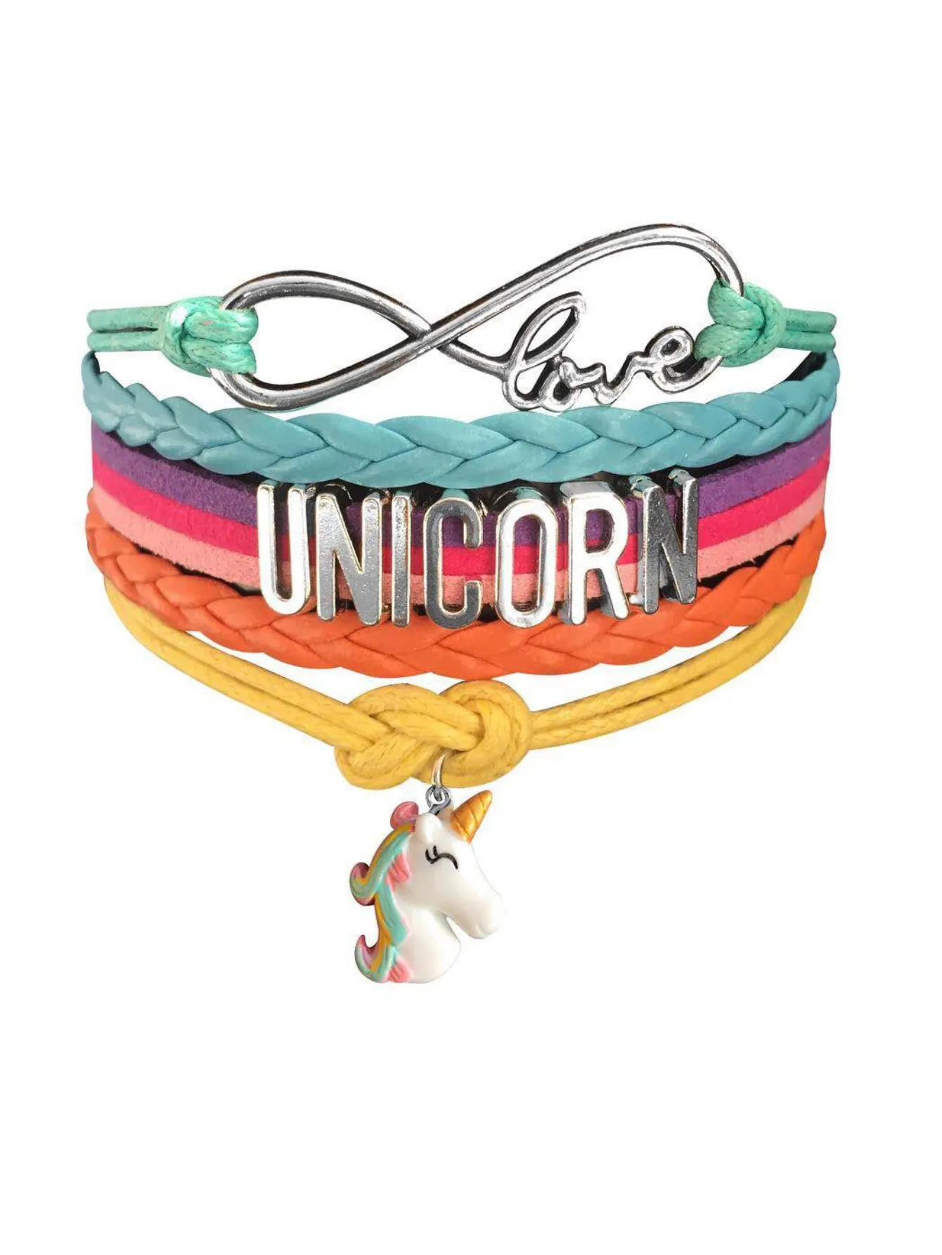 Unicorn Gifts for Girls - Unicorn Drawstring Backpack/Makeup Bag/Bracelet/Necklace/Hair Ties/Keychain/Sticker (Sequin Head-Flower 2)