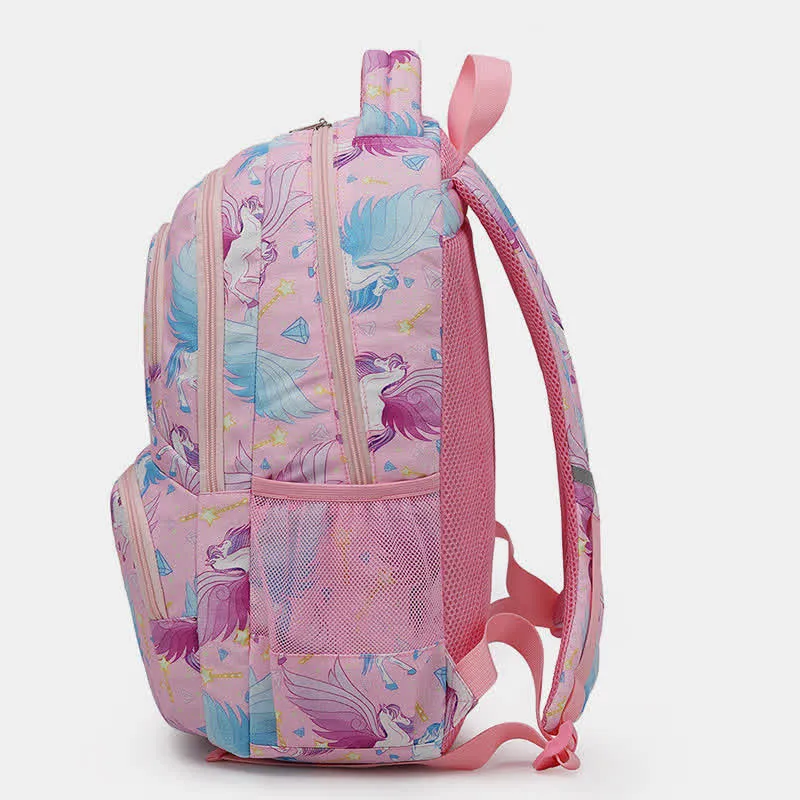 Unicorn Schoolbag Set for Girls Backpack Bookbag Lunch Bag Pencil Case