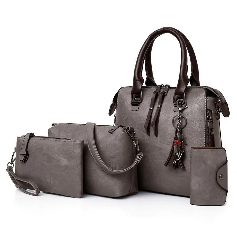 ValenKuci Designer  Leather 4pcs/Set Bags