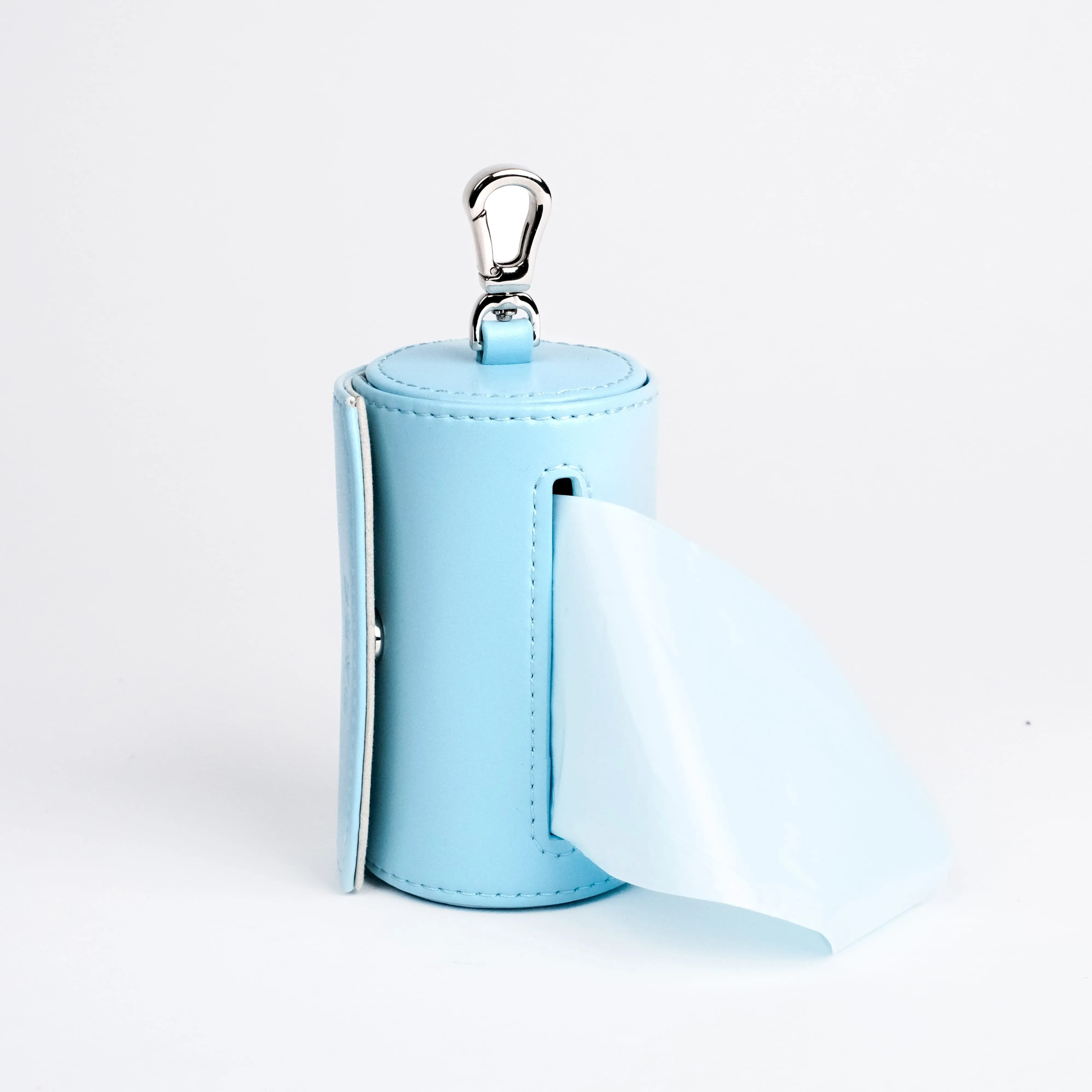 Vegan Leather Waste Bag Holder | Coastal Blue
