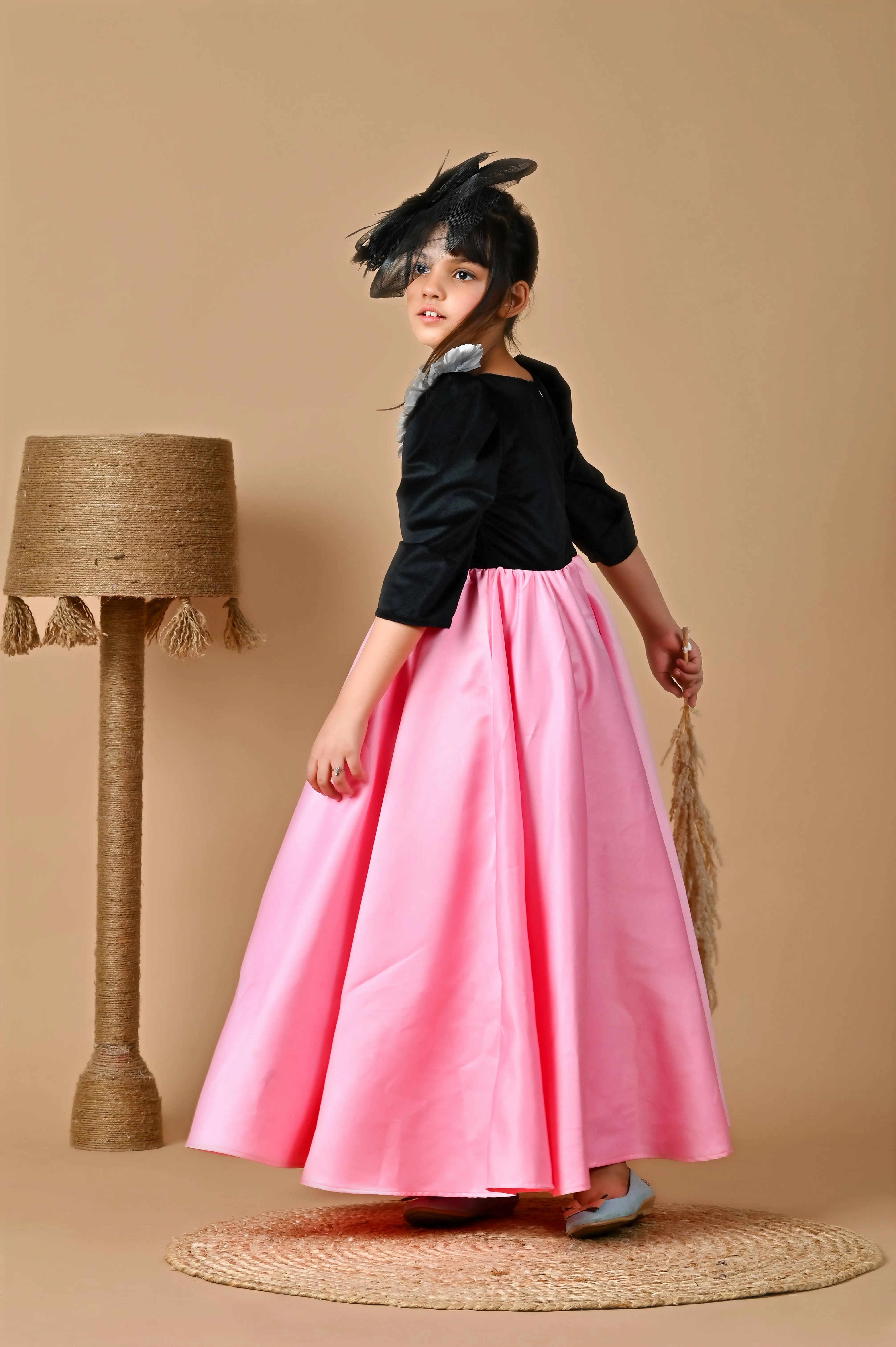 Velvet Ebony Rose Gown