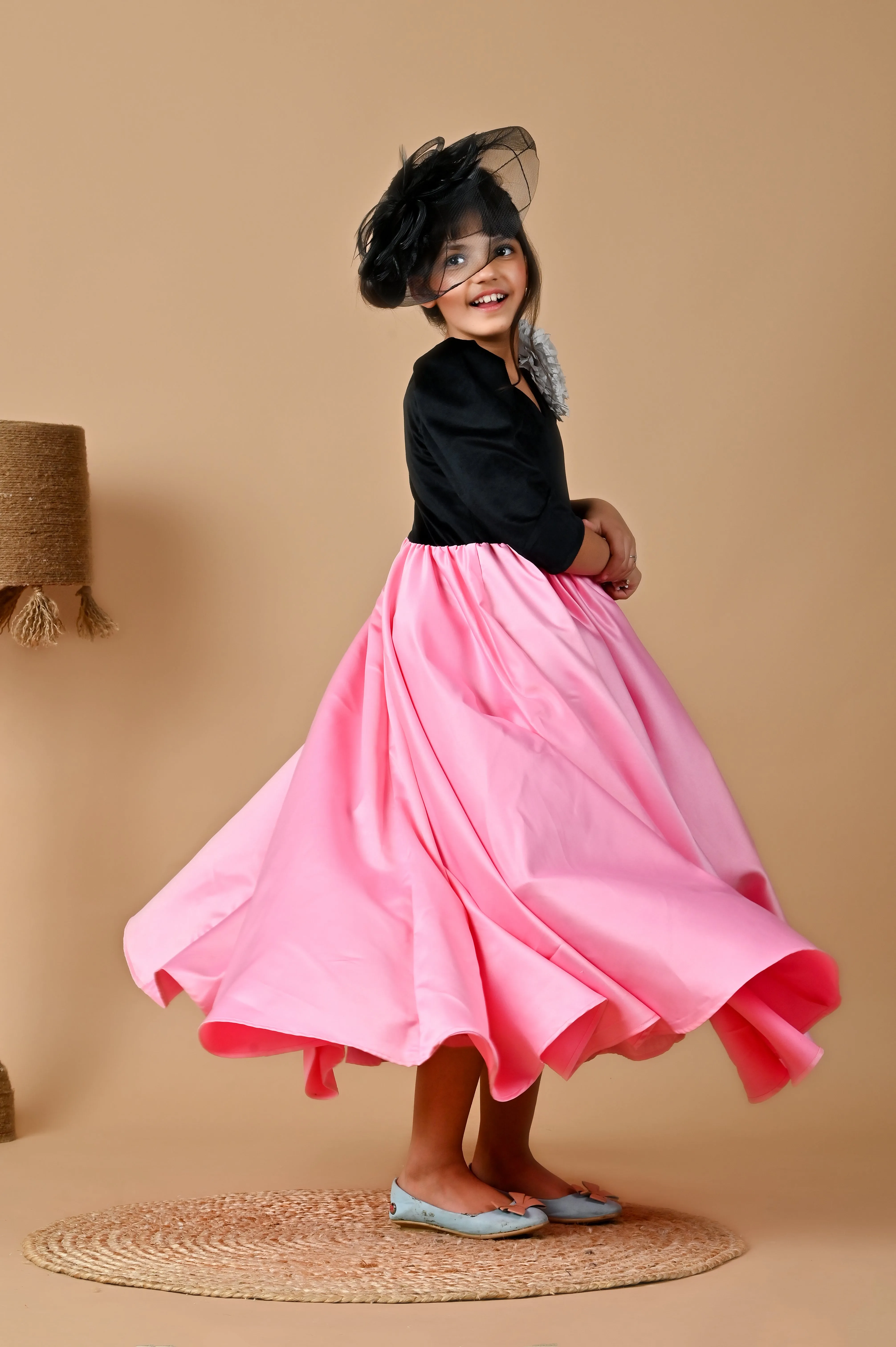 Velvet Ebony Rose Gown