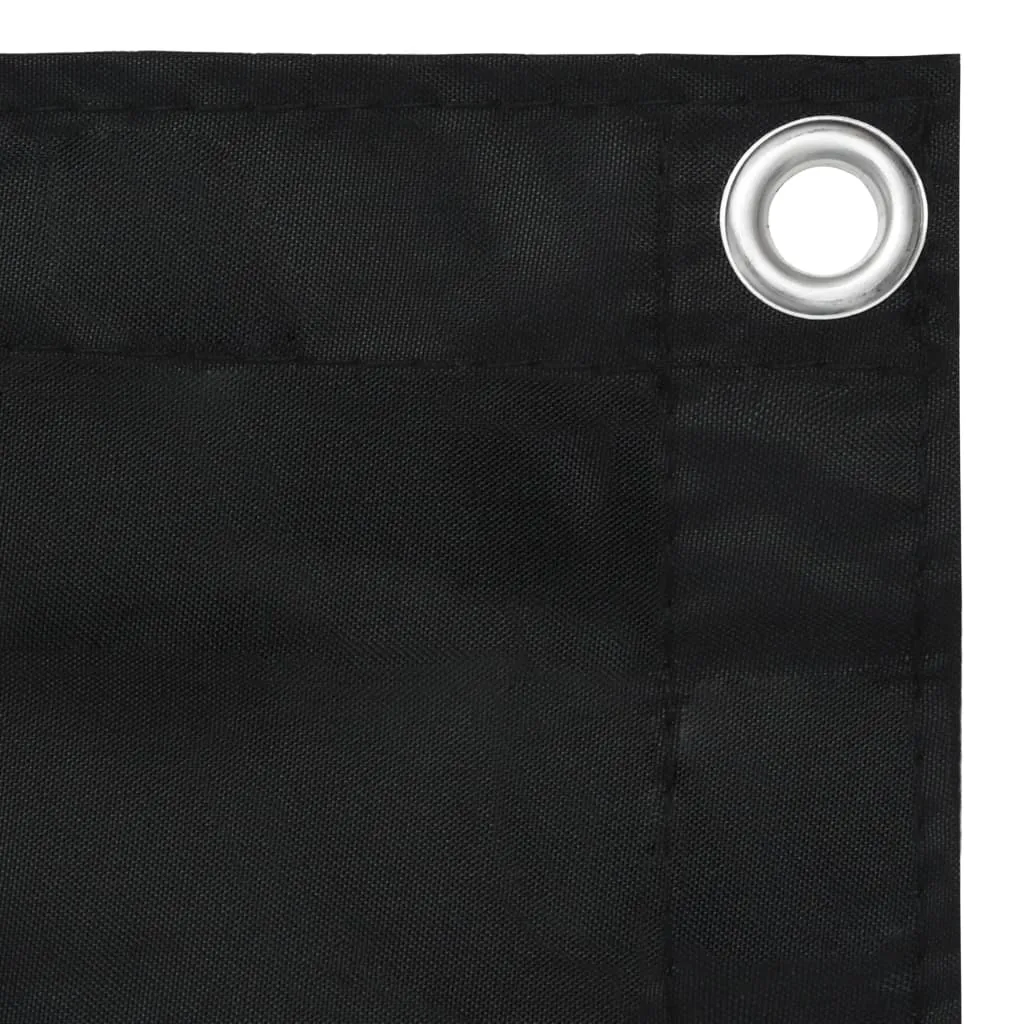 vidaXL Balcony Screen Black 75x400 cm Oxford Fabric