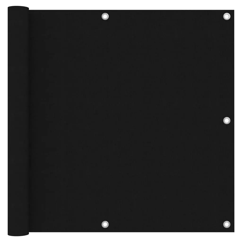 vidaXL Balcony Screen Black 90x600 cm Oxford Fabric