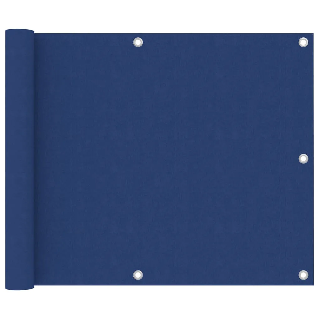 vidaXL Balcony Screen Blue 75x600 cm Oxford Fabric