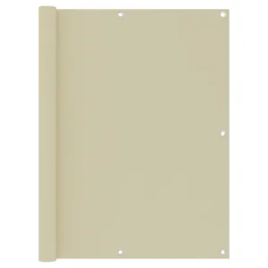 vidaXL Balcony Screen Cream 120x600 cm Oxford Fabric