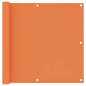 vidaXL Balcony Screen Orange 90x400 cm Oxford Fabric