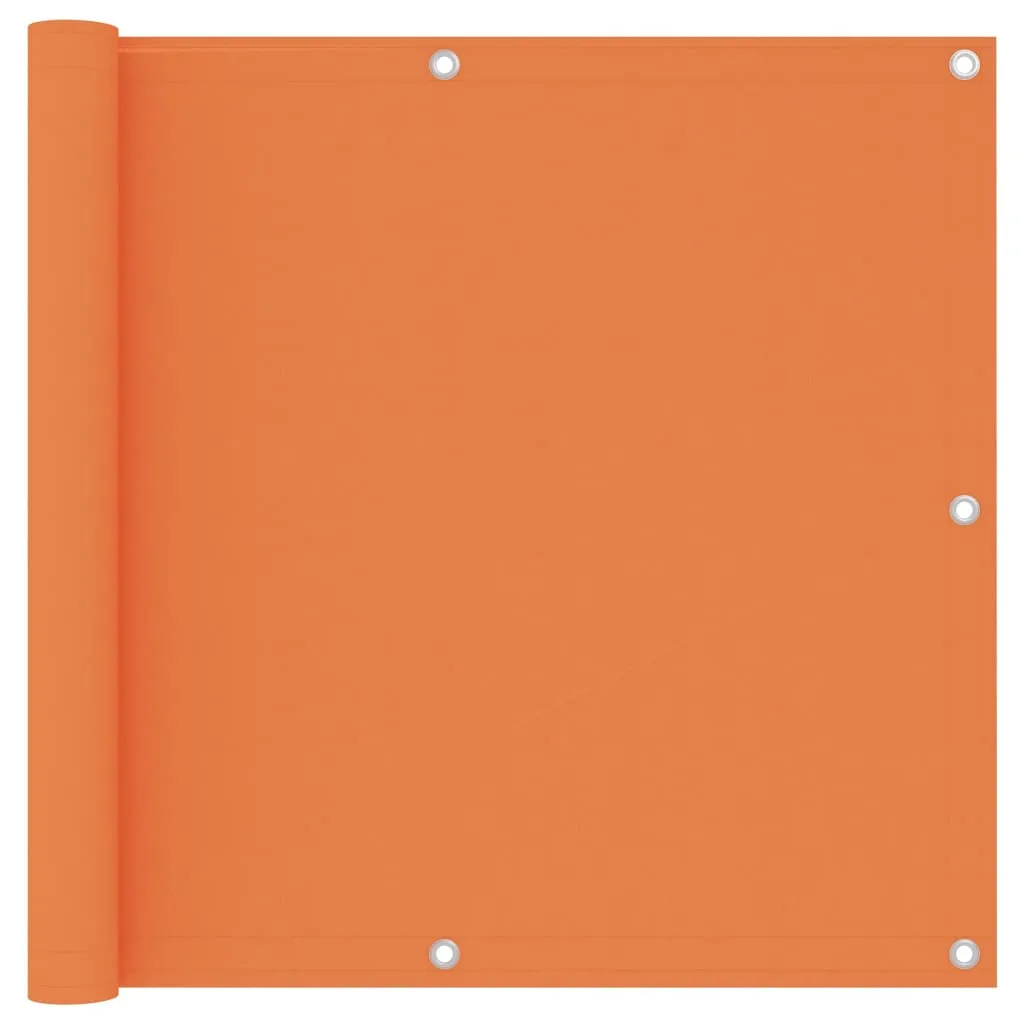 vidaXL Balcony Screen Orange 90x400 cm Oxford Fabric