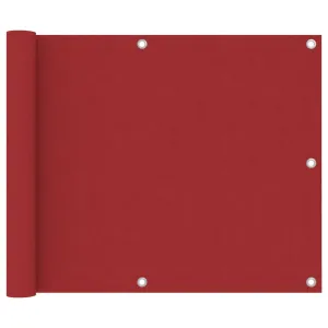 vidaXL Balcony Screen Red 75x500 cm Oxford Fabric