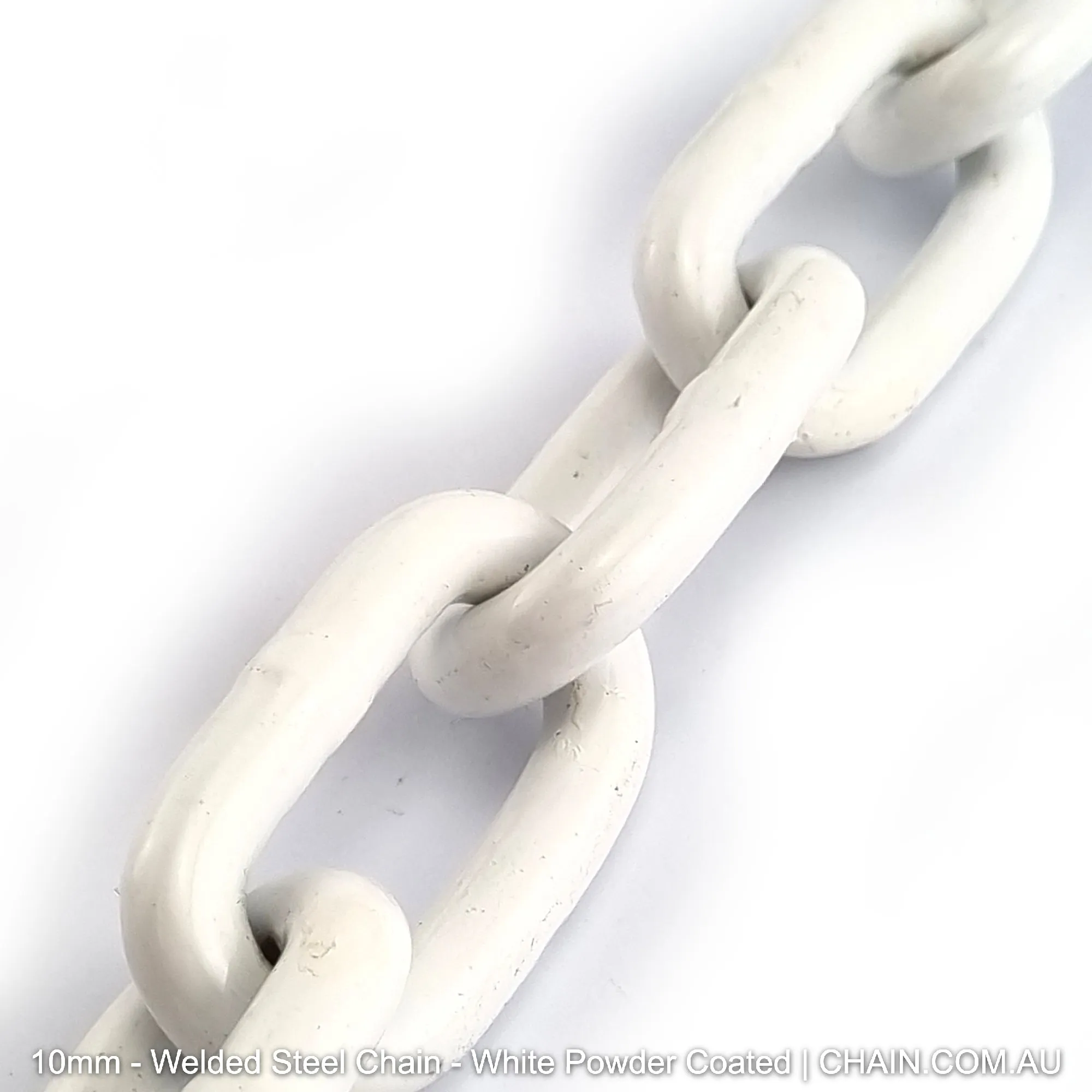 Welded Steel Chain - White Powder Coated