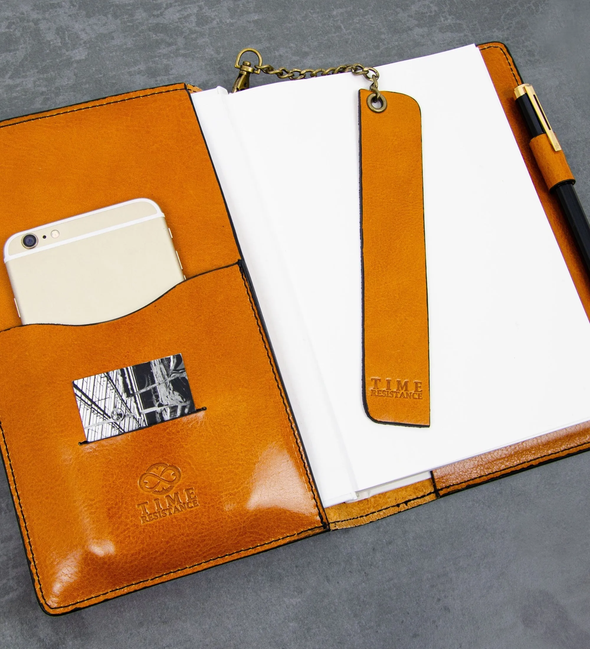 Womens Leather Journal with Refillable A5 Notepad - The Diary of a Nobody