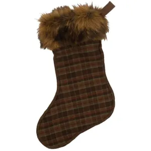 Wooded River Plaid 6 Luxury Christmas Stocking