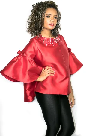 X6768 TOP / JACKET (BLK, RED) (M, L, XL)