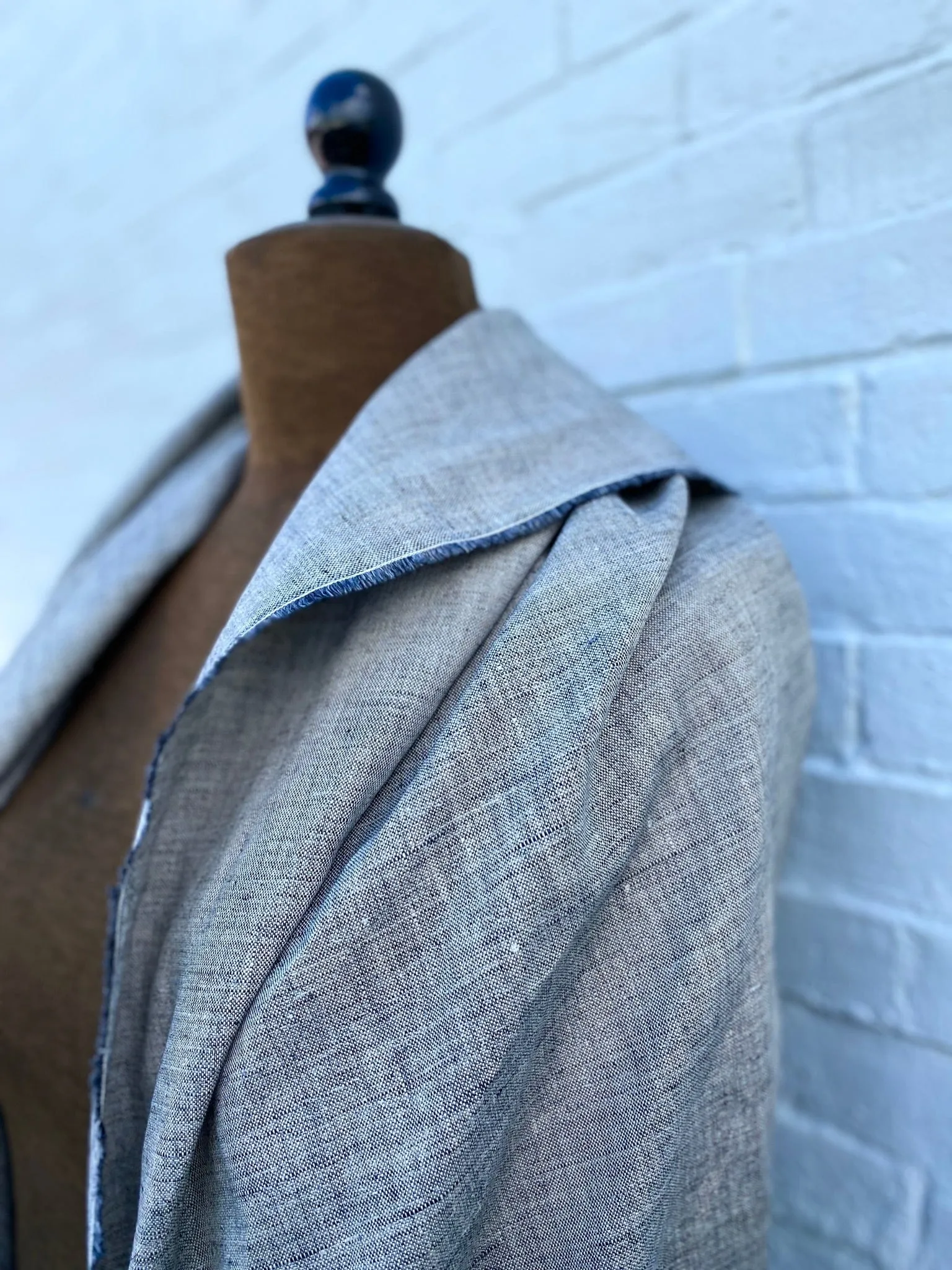 Yarn Dyed 100% Linen in Stone