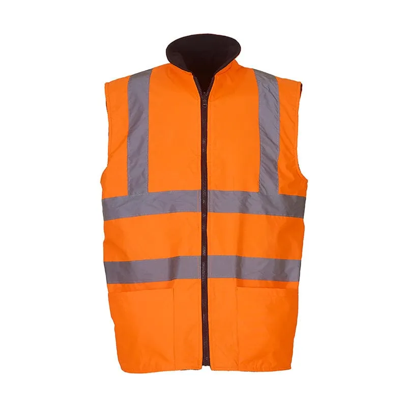 Yoko Hi Vis Reversible Waterproof Fleece Bodywarmer