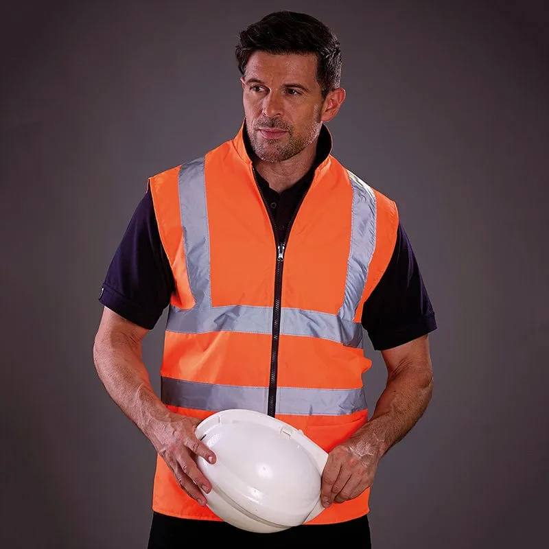 Yoko Hi Vis Reversible Waterproof Fleece Bodywarmer