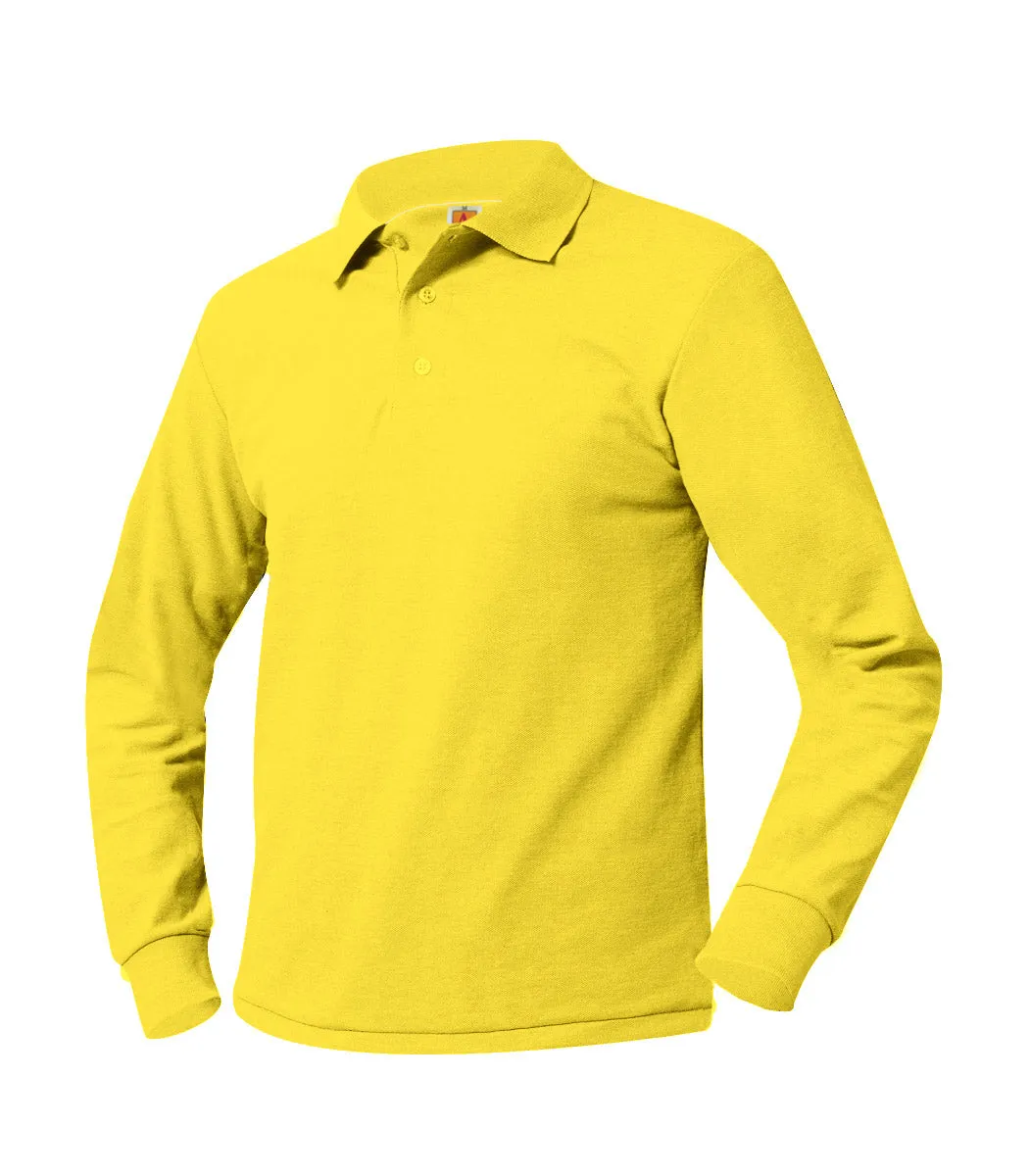 Youth Unlogoed Long Sleeve Polo Shirt