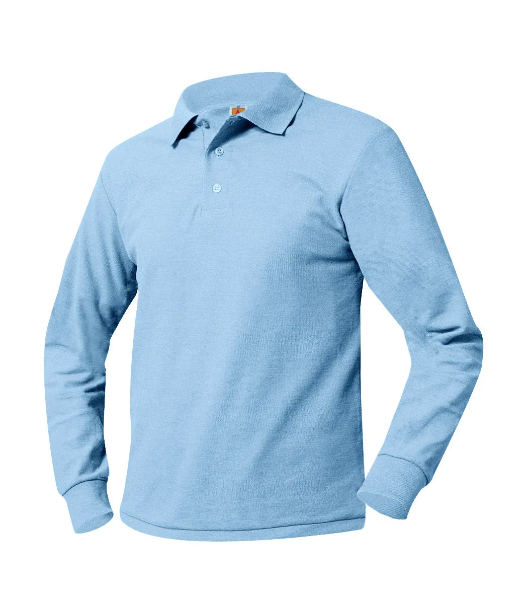 Youth Unlogoed Long Sleeve Polo Shirt